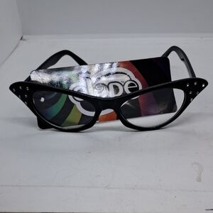 NWT Womens ELOPE Black Cat-Eye Glasses with Rhinestones